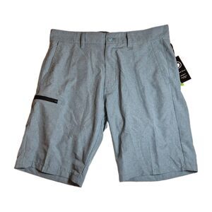 Burnside Men's Hybrid Walk/Board Shorts Size 33 Heather Aqua UV Protect Stretch